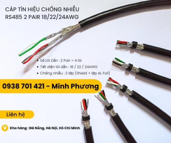 Cáp tín hiệu chống nhiễu RS485 2 pair 18/22/24awg Altek Kabel Đà Nẵng, Huế, Phú Yên