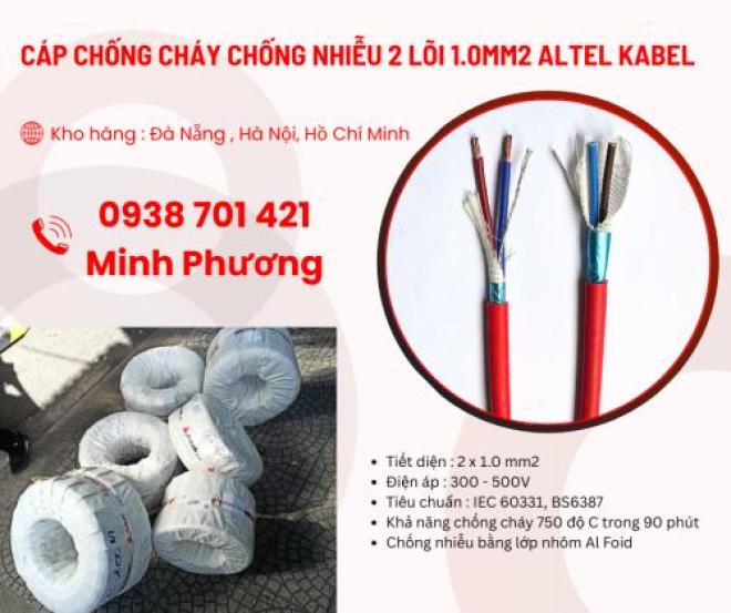 Cáp chống cháy chống nhiễu 2 lõi 1.0mm2 Altel Kabel giao ngay – toàn quốc