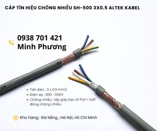 Cáp tín hiệu chống nhiễu SH-500 3x0.5 sẵn kho Đà Nẵng, Hà Nội, Hồ Chí Minh