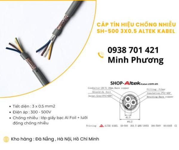 Cáp tín hiệu chống nhiễu SH-500 3x0.5 sẵn kho Đà Nẵng, Hà Nội, Hồ Chí Minh