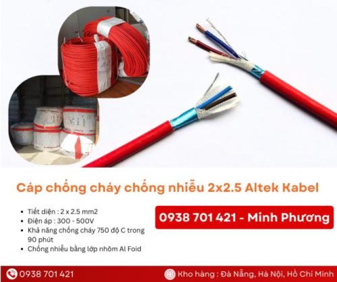 Cáp chống cháy chống nhiễu 2x2.5mm2 chính hãng Quảng Ngãi, Bình Định, Phú Yên Cáp chống cháy chống nhiễu 2x2.5mm2 chính hãng Quảng Ngãi, Bình Định, Phú Yên