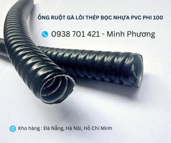 Ống ruột gà lõi thép bọc nhựa Pvc phi 100 sẵn kho Đà Nẵng, Hà Nội, Hồ Chí Minh