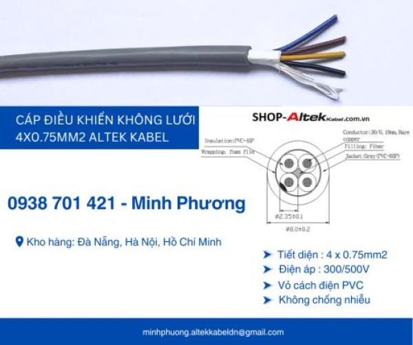 Dây cáp điện không lưới 4x0.75mm2 Altek Kabel Đắk Lắk, Đắk Nông, Lâm Đồng Dây cáp điện không lưới 4x0.75mm2 Altek Kabel Đắk Lắk, Đắk Nông, Lâm Đồng