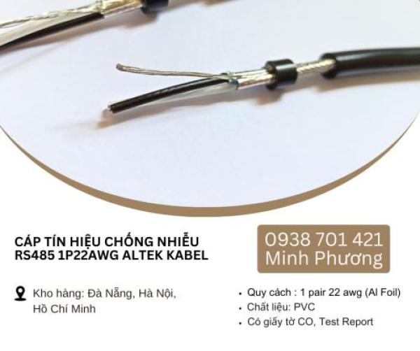 Cáp tín hiệu RS485 vặn xoắn chống nhiễu 1p22awg Thanh Hóa, Nghệ An, Hà Tĩnh