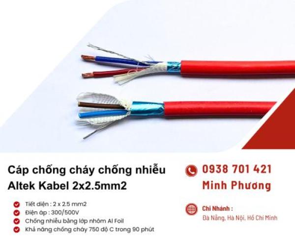 Cáp chống cháy chống nhiễu 2x2.5mm2 Altek Kabel Đà Nẵng, Bình Định, Phú Yên