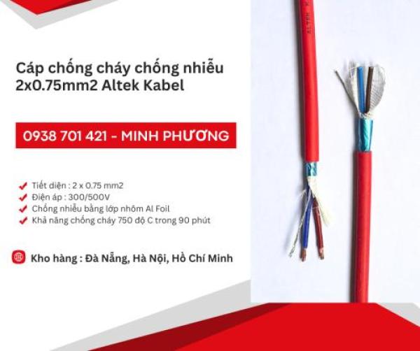 Cáp chống cháy chống nhiễu 2 lõi 0.75mm2 Aktek Kabel Huế, Quãng Ngãi, Bình Định
