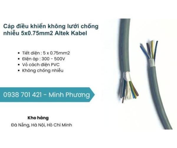 Cáp điều khiển không lưới chống nhiễu 5x0.75mm2 Altek Kabel Bình Định, Quảng Trị