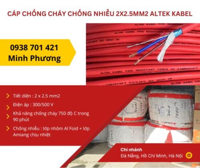 Cáp chống cháy chống nhiễu 2x2.5mm2 Altek Kabel sẵn kho Đà Nẵng, Hồ Chí Minh, Hà Nội Cáp chống cháy chống nhiễu 2x2.5mm2 Altek Kabel sẵn kho Đà Nẵng, Hồ Chí Minh, Hà Nội