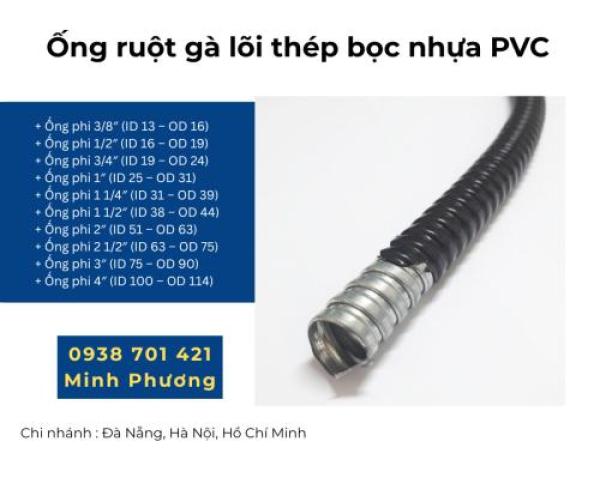 Ống ruột gà lõi thép bọc nhựa PVC giao ngay Đà Nẵng, Quãng Ngãi, Quảng Trị Ống ruột gà lõi thép bọc nhựa PVC giao ngay Đà Nẵng, Quãng Ngãi, Quảng Trị