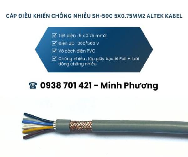 Cáp điều khiển chống nhiễu sh-500 5x0.75mm2 Tây Ninh, Đồng Nai, Bà Rịa – Vũng Tàu
