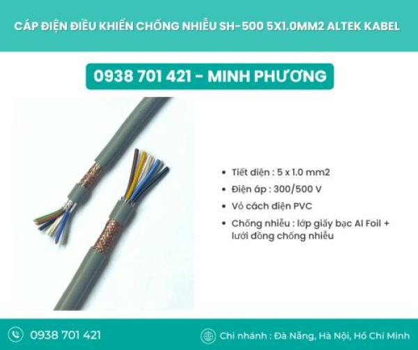 Dây cáp điện điều khiển chống nhiễu SH-500 5x1.0mm2 Đà Nẵng, Hồ Chí Minh, Hà Nội
