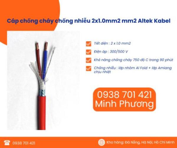 Cáp chống cháy chống nhiễu Altek Kabel 2x1.0 mm2 chính hãng Đà Nẵng, Huế, Bình Định