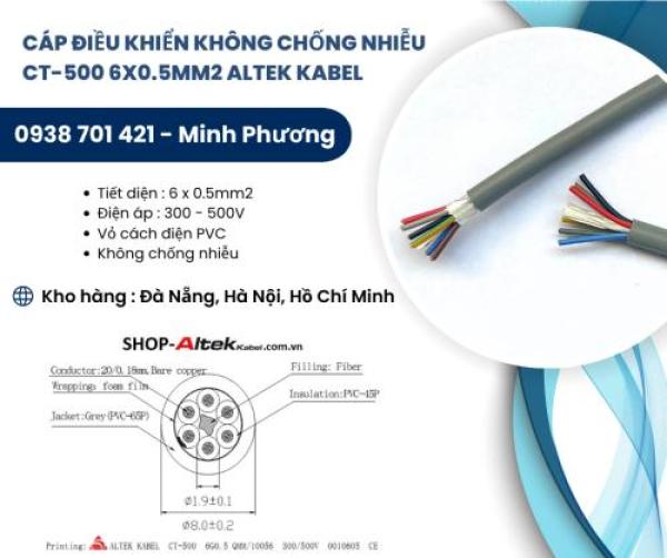 Dây cáp điện không chống nhiễu CT-500 6x0.5mm2 Altek Kabel hỗ trợ giao toàn quốc