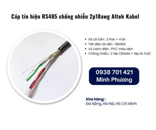 Cáp tín hiệu RS485 chống nhiễu 2p18awg Altek Kabel tại Đà Nẵng, Quảng Ngãi, Bình Định