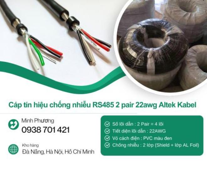 Cáp tín hiệu chống nhiễu RS485 2 pair 22awg Altek Kabel Thanh Hóa, Nghệ An, Hà Tĩnh