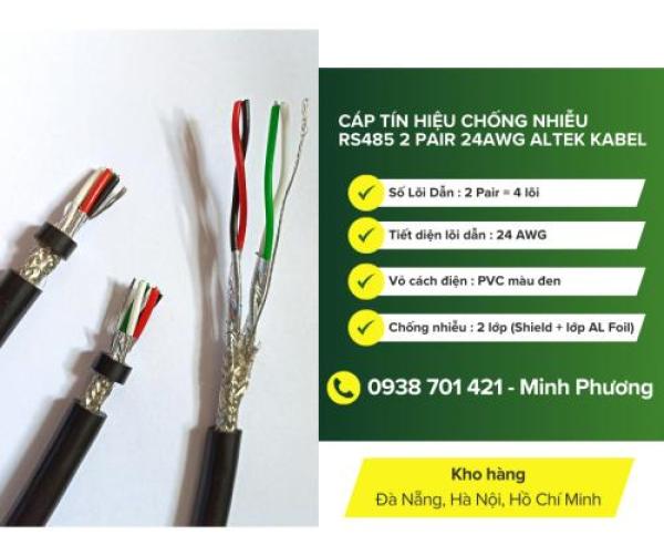 Cáp tín hiệu chống nhiễu rs485 2 pair 24awg Hà Nội, Quảng Trị, Hồ Chí Minh