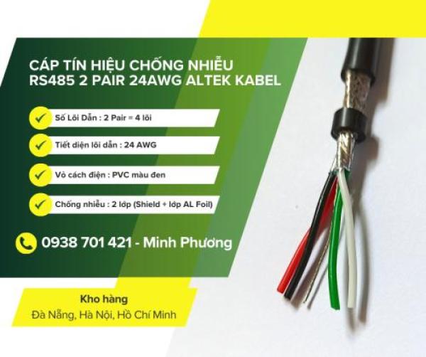 Cáp tín hiệu chống nhiễu rs485 2 pair 24awg Hà Nội, Quảng Trị, Hồ Chí Minh