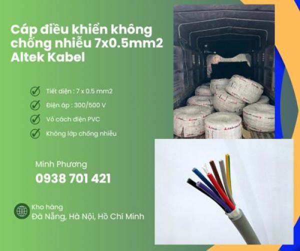 Dây cáp điều khiển không lưới chống nhiễu 7x0.5mm2 phân phối Huế, Đà Nẵng, Hà Tĩnh