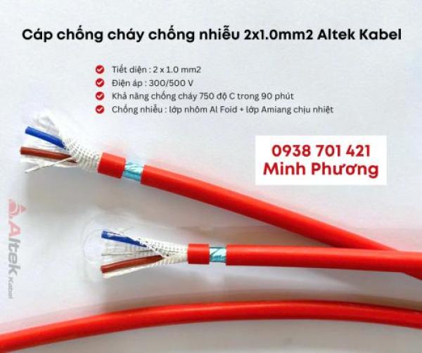 Cáp chống cháy chống nhiễu 2x1.0mm2 Altek Kabel giao Đà Nẵng, Quảng Nam, Huế