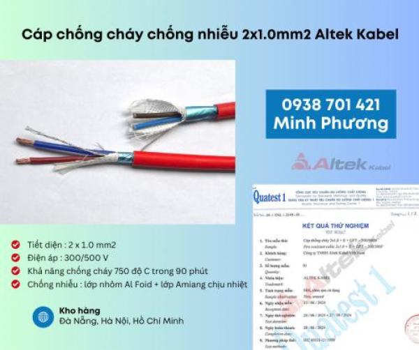 Cáp chống cháy chống nhiễu 2x1.0mm2 Altek Kabel giao Đà Nẵng, Quảng Nam, Huế