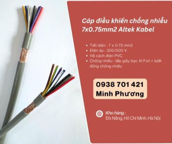 Cáp điều khiển chống nhiễu 7x0.75mm² Altek Kabel - Ứng dụng & báo giá mới nhất