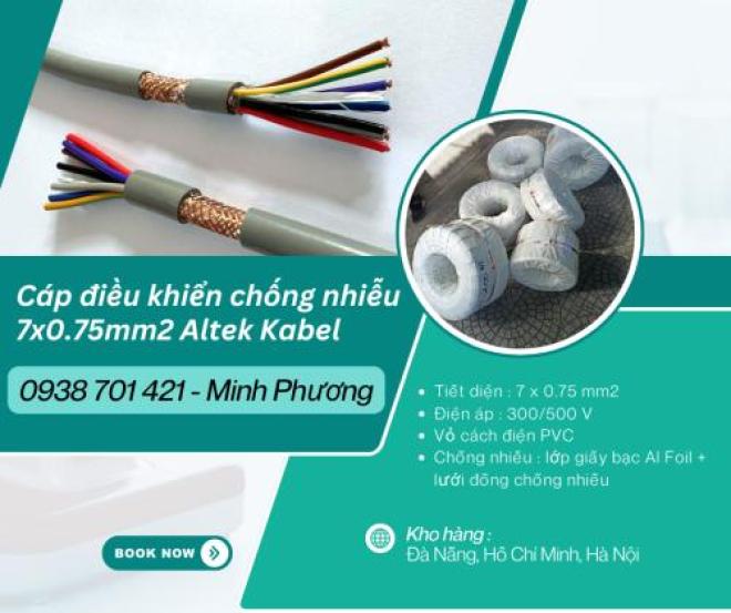 Cáp điều khiển chống nhiễu 7x0.75mm² Altek Kabel - Ứng dụng & báo giá mới nhất