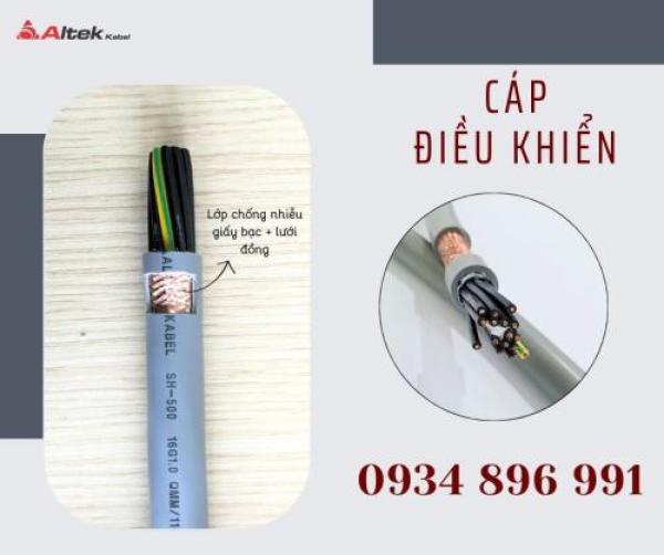 Cáp điều khiển 16x0.5mm2 Altek Kabel – có lưới chống nhiễu