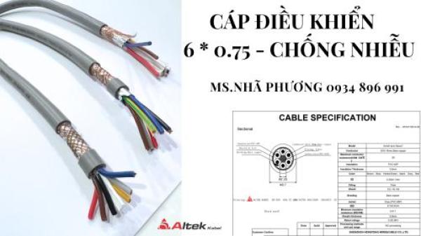 CÁP ĐIỀU KHIỂN 6 X 0.75 MM2 ALTEK KABEB CÁP ĐIỀU KHIỂN 6 X 0.75 MM2 ALTEK KABEB