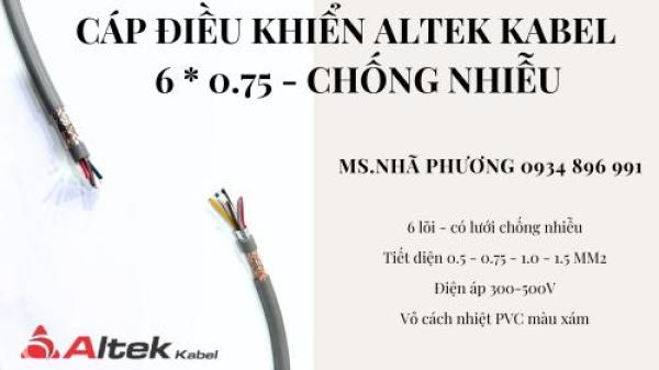 CÁP ĐIỀU KHIỂN 6 X 0.75 MM2 ALTEK KABEB CÁP ĐIỀU KHIỂN 6 X 0.75 MM2 ALTEK KABEB