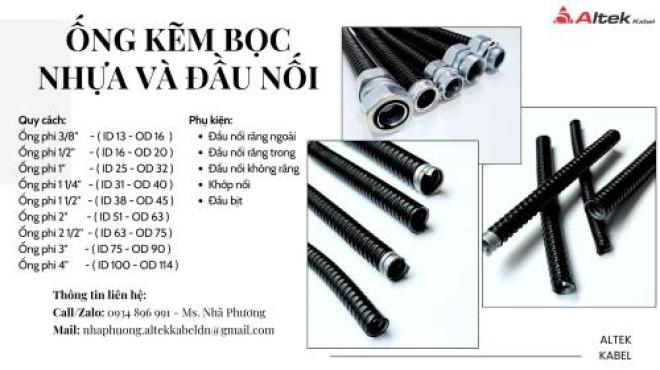 ỐNG RUỘT GÀ KẼM BỌC NHỰA VÀ ĐẦU NỐI RĂNG NGOÀI