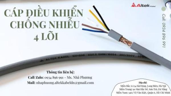 CÁP TÍN HIỆU CHỐNG NHIỄU ALTEK KABEL 4 LÕI 0.5MM2