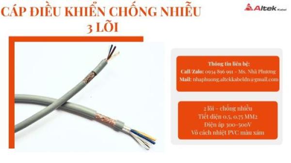 CÁP ĐIỀU KHIỂN 3 LÕI ALTEK KABEL ĐÀ NẴNG – HUẾ - QUẢNG TRỊ