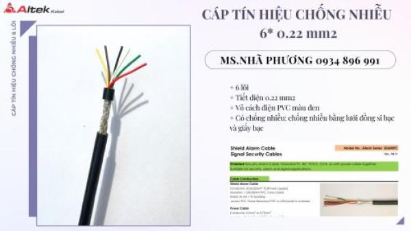 CÁP TÍN HIỆU CHỐNG NHIỄU ALTEK KABEL 6 LÕI 0.22 MM2