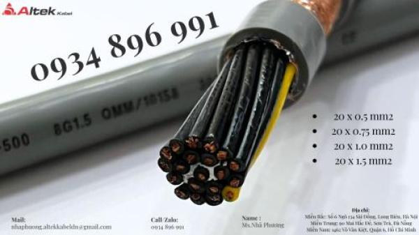 Cáp Tín Hiệu 20X 1.0 mm2 Dùng Trong Hệ Thống Điều Khiển Hải Phòng