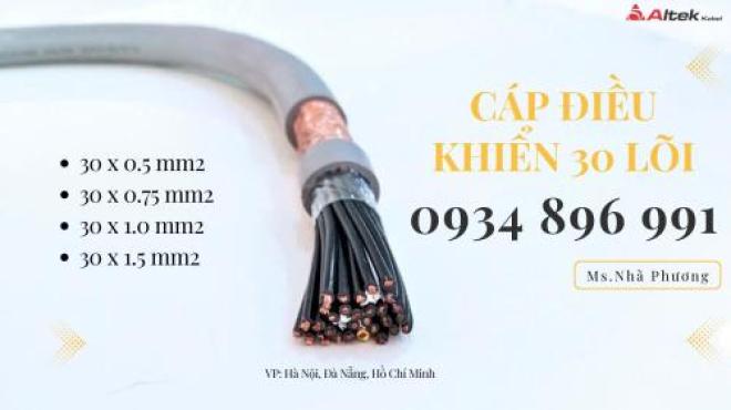 Cáp Điều Khiển 30X 1.0 mm2 có sẵn Hà Tĩnh, Thanh Hóa, Nghệ An