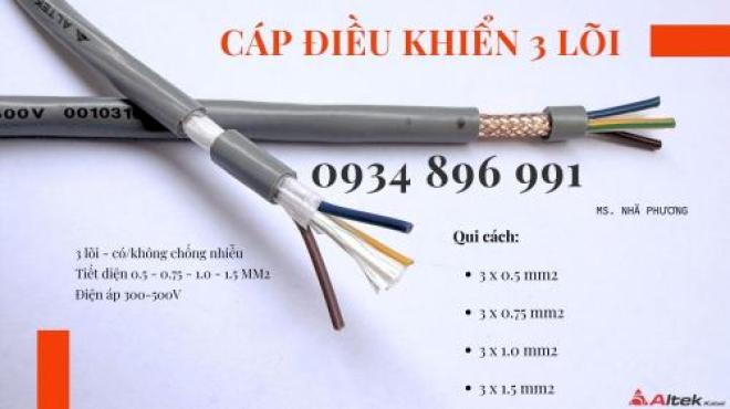 CÁP ĐIỀU KHIỂN 3 LÕI GIAO NGAY KHÁNH HÒA, GIA LAI, BÌNH ĐỊNH CÁP ĐIỀU KHIỂN 3 LÕI GIAO NGAY KHÁNH HÒA, GIA LAI, BÌNH ĐỊNH