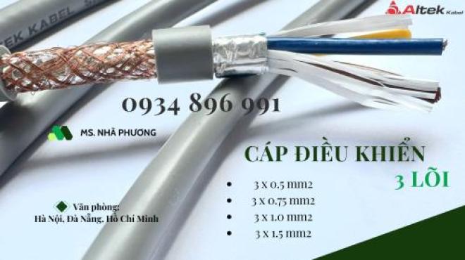Cáp Điều Khiển 3 X 1.0 Mm2 Thanh Hóa, Nghệ An, Hà Tĩnh.