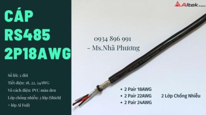 CÁP TÍN HIỆU RS485 2 PAIR 18 AWG CẦN THƠ, LONG AN, VŨNG TÀU