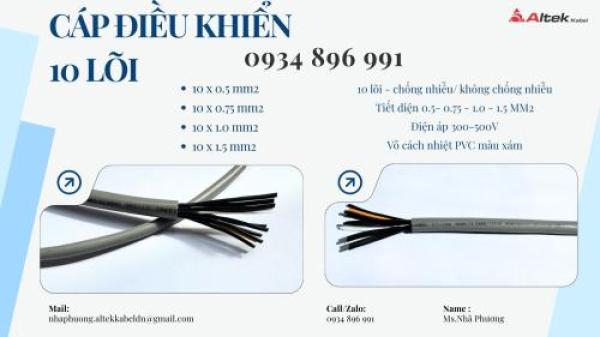 Cáp Điều Khiển 10x1.0 Cần Thơ, Long An, Bình Dương