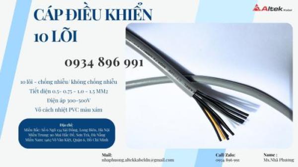 Cáp Điều Khiển 10x1.0 Cần Thơ, Long An, Bình Dương