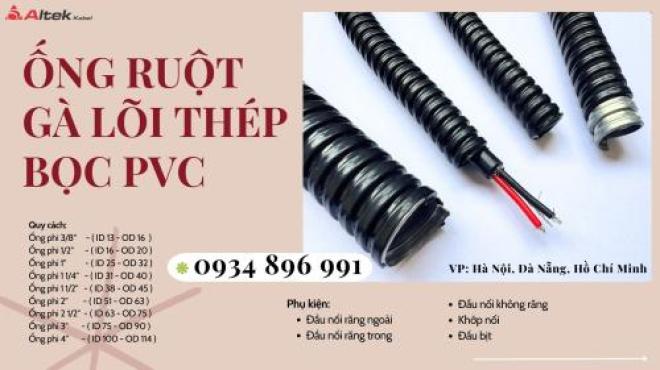 Ống Ruột Gà Lõi Thép Và Đầu Nối Phi 3/8, 1/2 Cung Cấp Thanh Hóa, Hà Tĩnh, Nghệ An