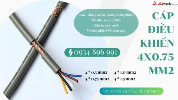 Cáp Điều Khiển 4x0.75 mm² Sẵn Đà Nẵng, Hồ Chí Minh, Hà Nội