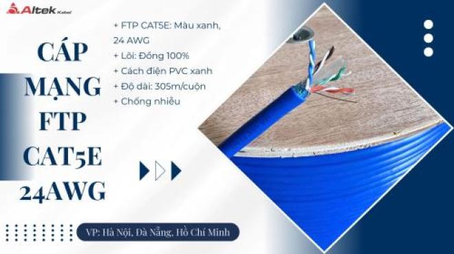 Cáp Mạng Cat 5e – 24AWG Có Sẵn Quảng Nam, Quảng Bình, Quảng Trị