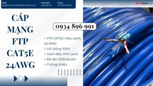 Cáp Mạng Cat 5e – 24AWG Có Sẵn Quảng Nam, Quảng Bình, Quảng Trị