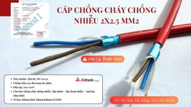 Cáp tín hiệu chống cháy chống nhiễu 2x2.5mm² luôn sẵn kho Đà Nẵng, Huế, Quảng Trị, Quảng Bình. Cáp tín hiệu chống cháy chống nhiễu 2x2.5mm² luôn sẵn kho Đà Nẵng, Huế, Quảng Trị, Quảng Bình.