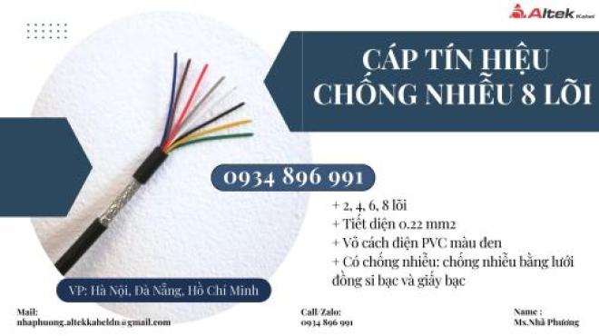 Cáp Tín Hiệu Chống Nhiễu 8X0.22 Đà Nẵng, Huế, Quảng Trị. Cáp Tín Hiệu Chống Nhiễu 8X0.22 Đà Nẵng, Huế, Quảng Trị.