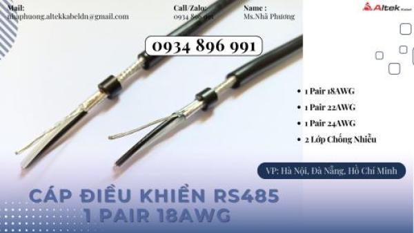 Cáp Truyền Thông Rs485 1 Pair 18 Awg Đà Nẵng, Huế, Quảng Trị
