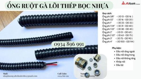 Ống Ruột Gà Và Đầu Nối Phi 32 Có Sẵn Khánh Hòa, Bình Định, Gia Lai