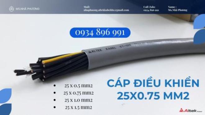 Cáp Điều Khiển Chống Nhiễu 25x0.75 Phân Phối Long An, Bình Dương, Cần Thơ