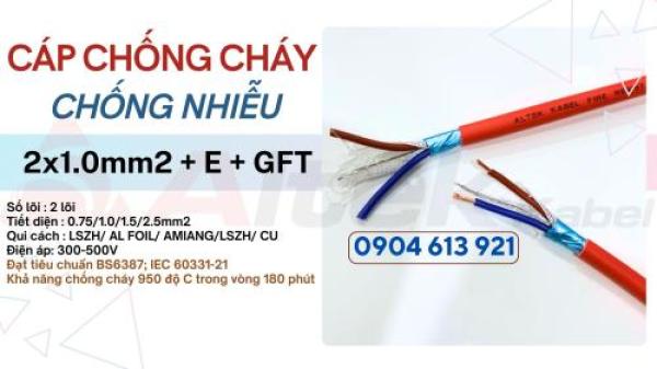 Cáp báo cháy chống cháy chống nhiễu Altek Kabel 2x1.5mm2 phân phối tại Đà Nẵng, Hà Nội, HCM Cáp báo cháy chống cháy chống nhiễu Altek Kabel 2x1.5mm2 phân phối tại Đà Nẵng, Hà Nội, HCM